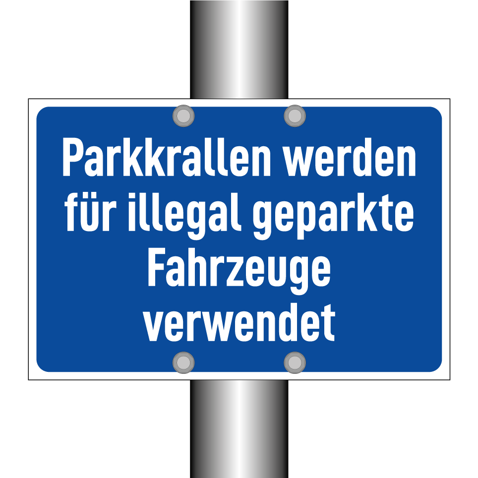Parkkrallen werden für illegal geparkte Fahrzeuge verwendet