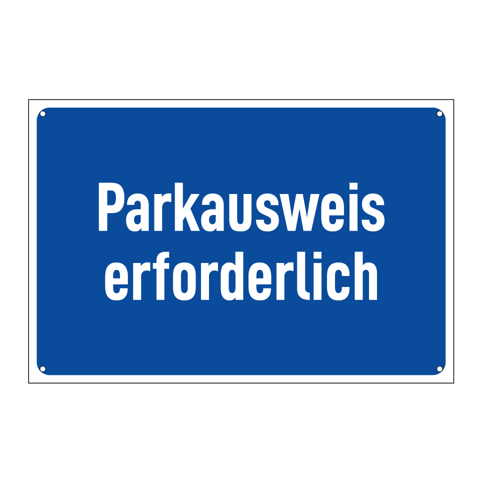 Parkausweis erforderlich
