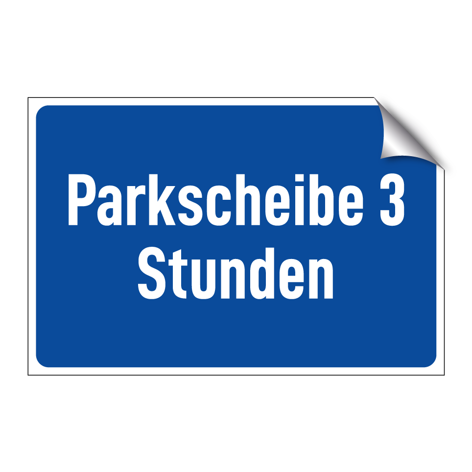 Parkscheibe 3 Stunden