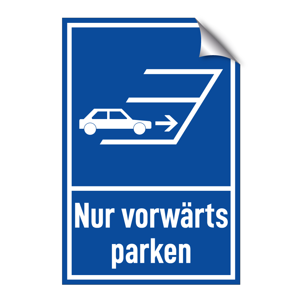 Nur vorwärts parken