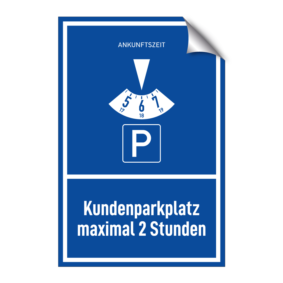 Kundenparkplatz maximal 2 Stunden