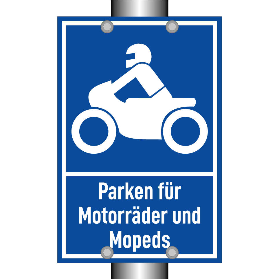 Parken für Motorräder und Mopeds
