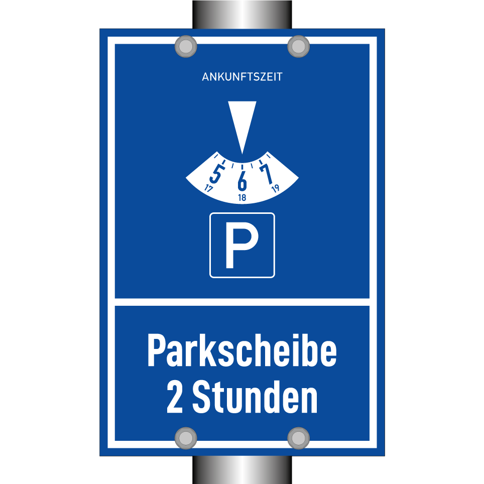Parkscheibe 2 Stunden