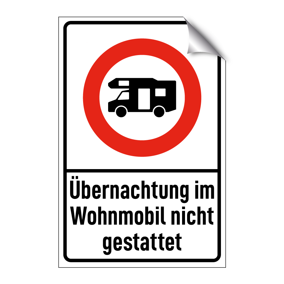 Übernachtung im Wohnmobil nicht gestattet