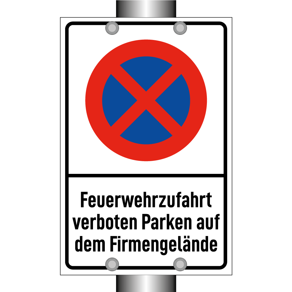 Feuerwehrzufahrt verboten Parken auf dem Firmengelände
