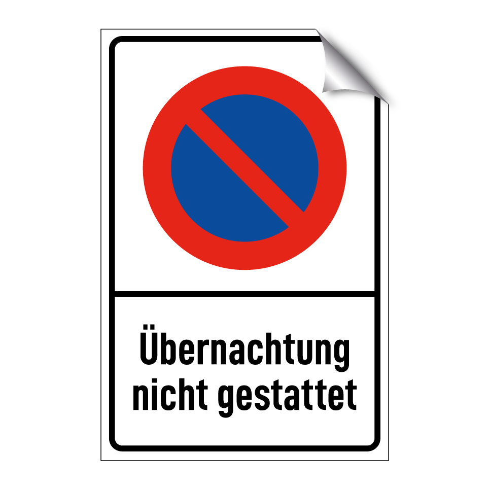 Übernachtung nicht gestattet
