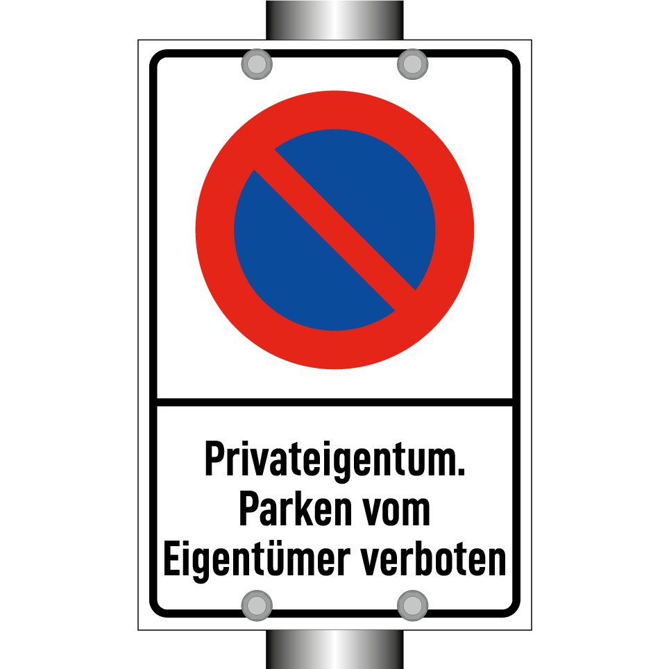 Privateigentum. Parken vom Eigentümer verboten