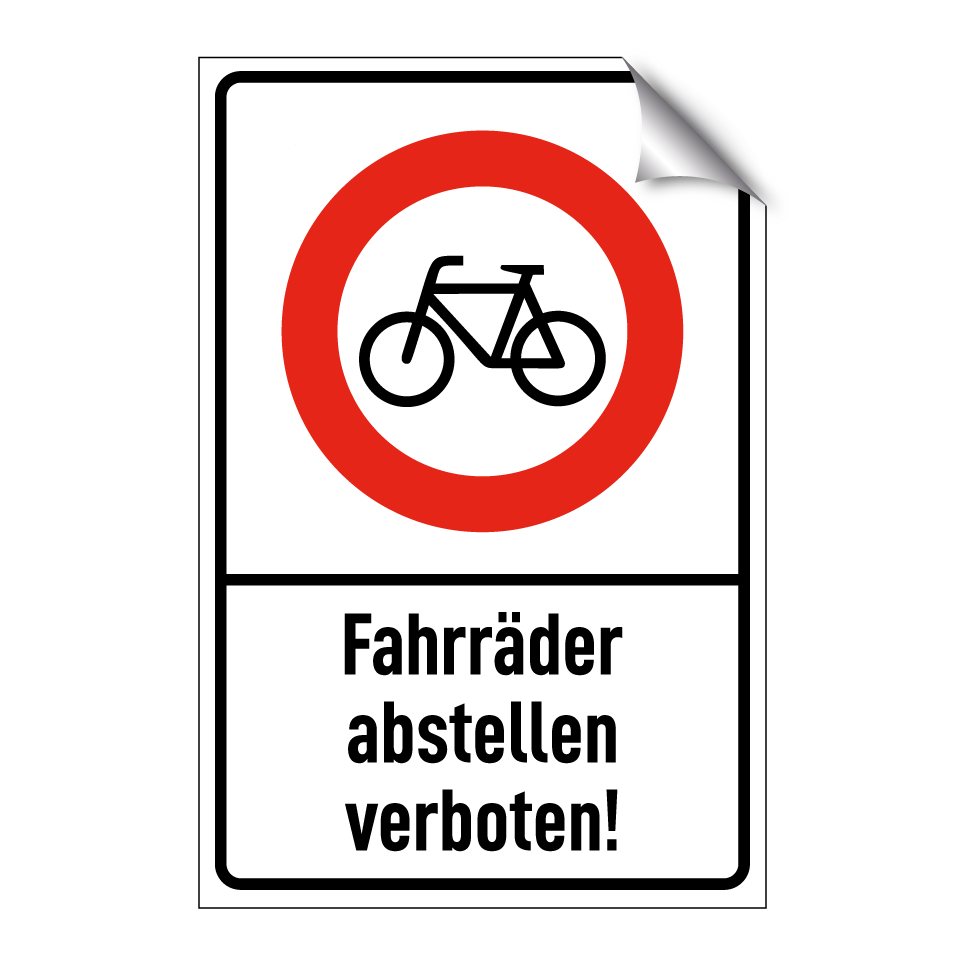 Fahrräder abstellen verboten!