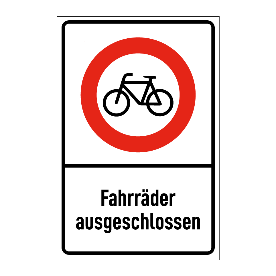 Fahrräder ausgeschlossen
