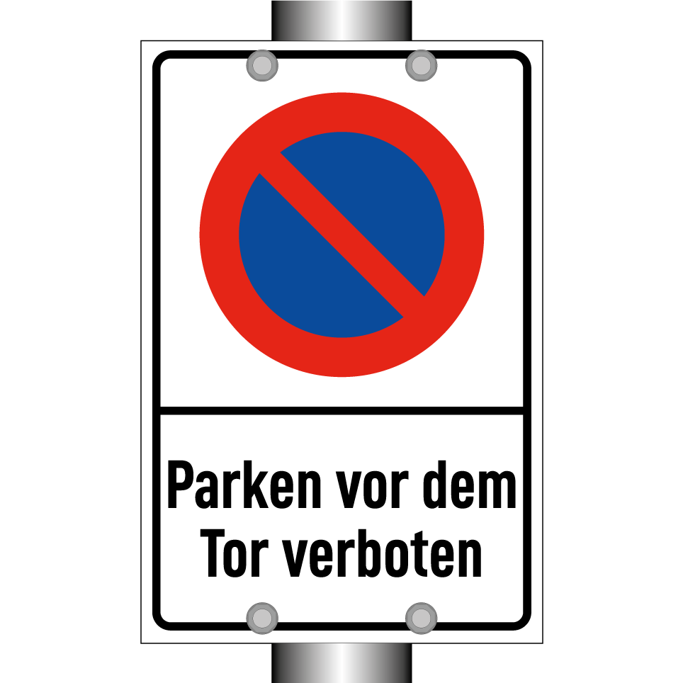 Parken vor dem Tor verboten