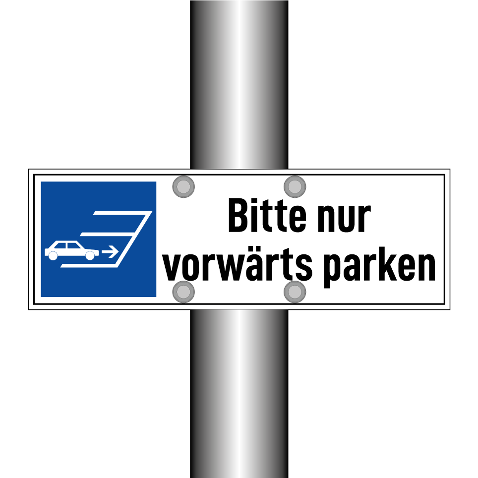 Bitte nur vorwärts parken