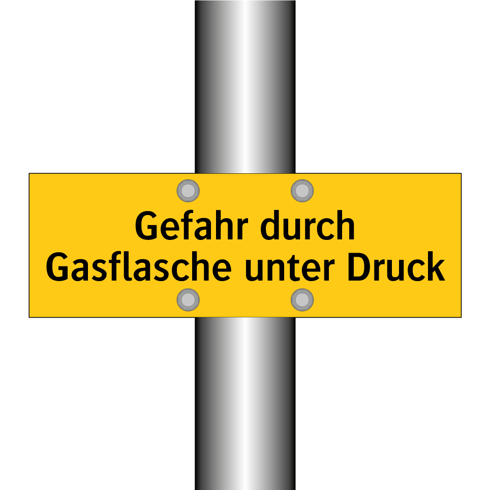Gefahr durch Gasflasche unter Druck