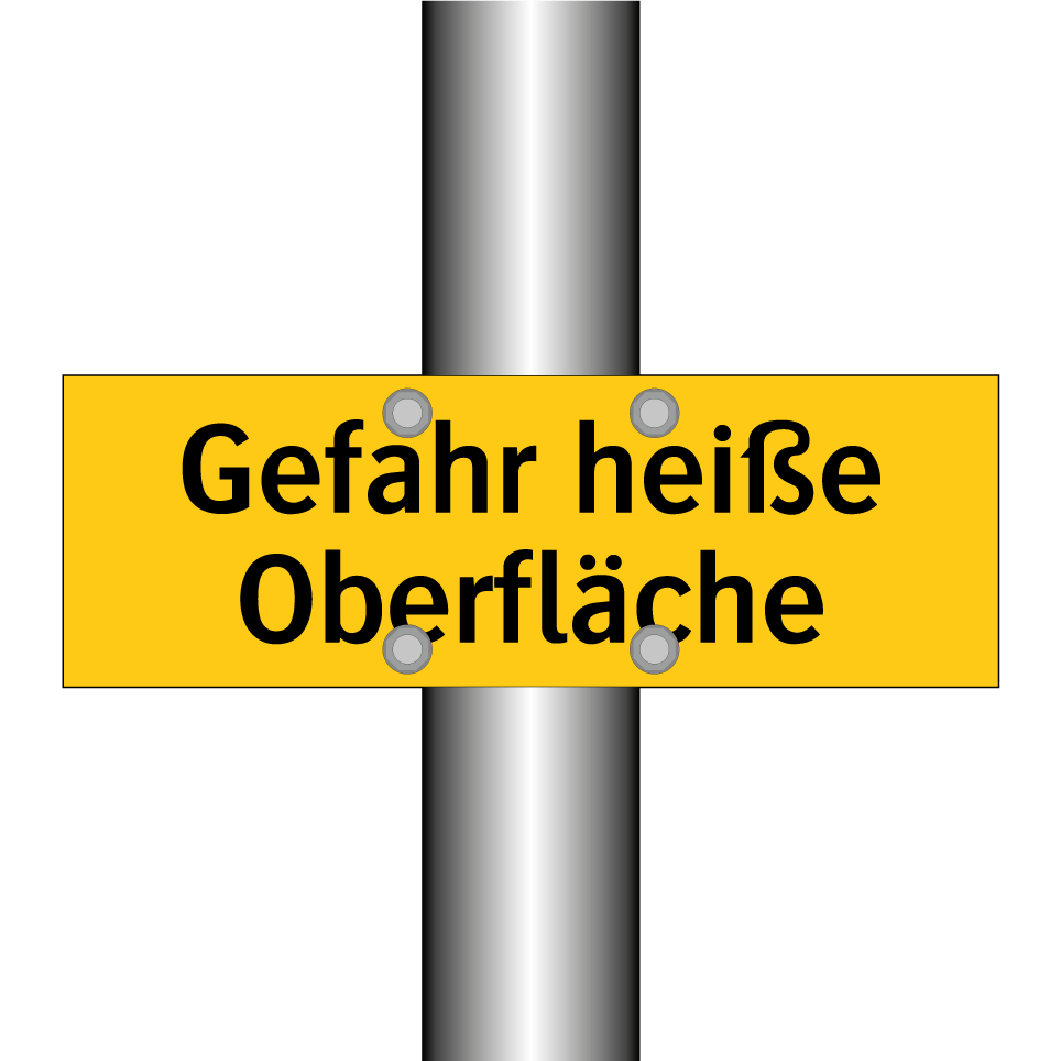 Gefahr heiße Oberfläche
