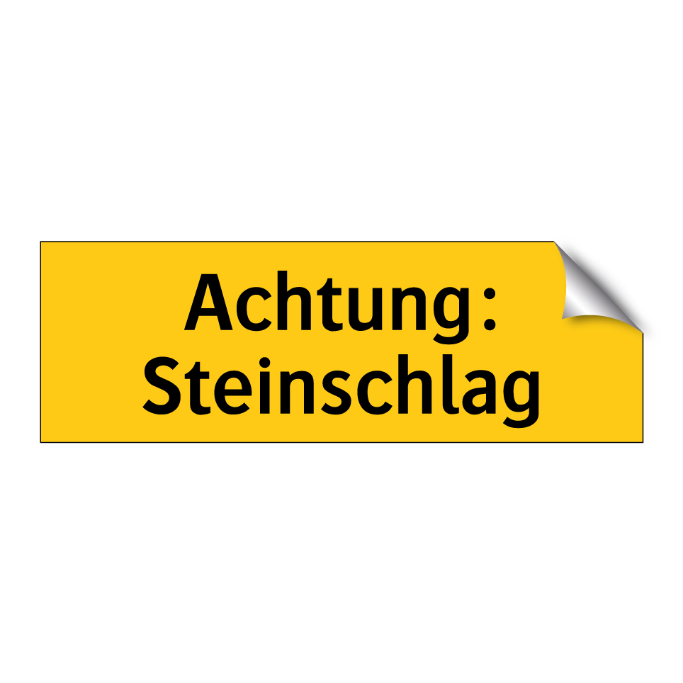 Achtung: Steinschlag