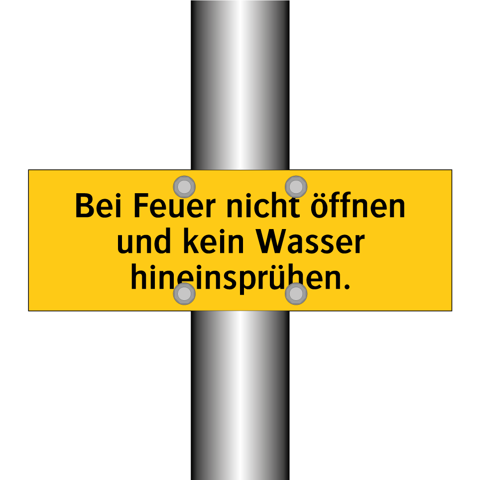 Bei Feuer nicht öffnen und kein Wasser hineinsprühen.