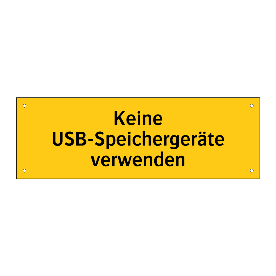 Keine USB-Speichergeräte verwenden