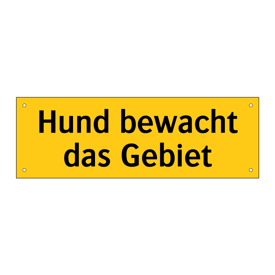Hund bewacht das Gebiet