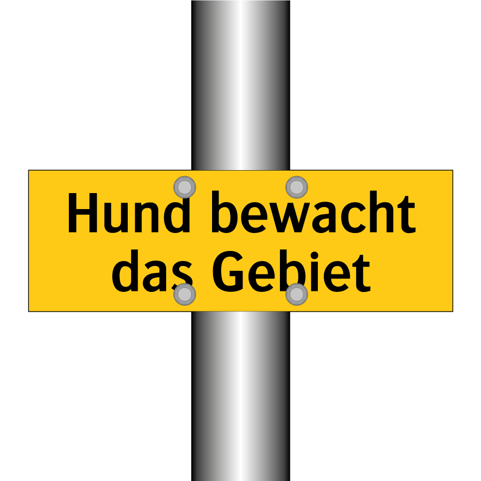 Hund bewacht das Gebiet