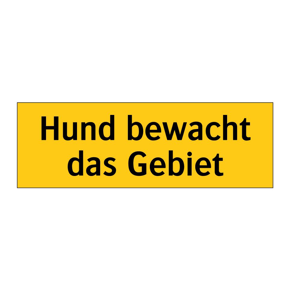 Hund bewacht das Gebiet