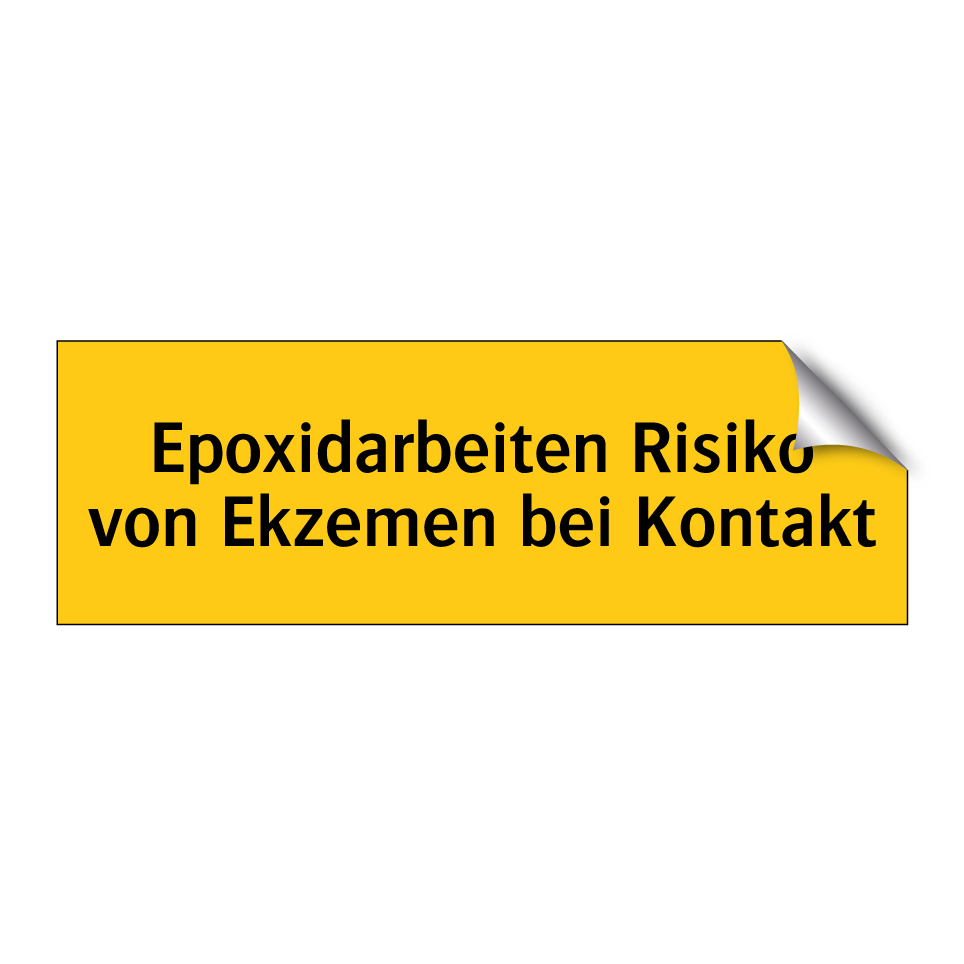 Epoxidarbeiten Risiko von Ekzemen bei Kontakt