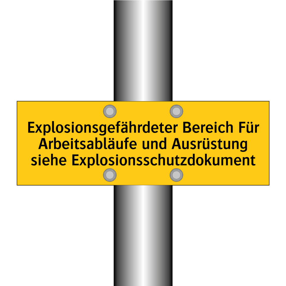 Explosionsgefährdeter Bereich Für Arbeitsabläufe und Ausrüstung siehe Explosionsschutzdokument