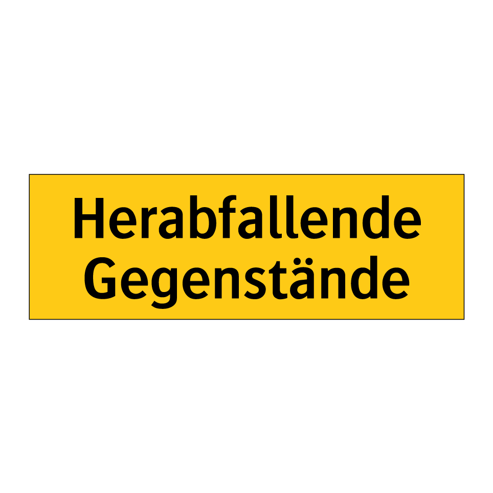 Herabfallende Gegenstände