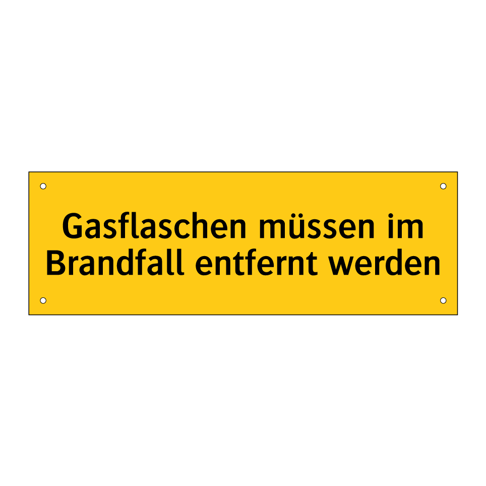 Gasflaschen müssen im Brandfall entfernt werden
