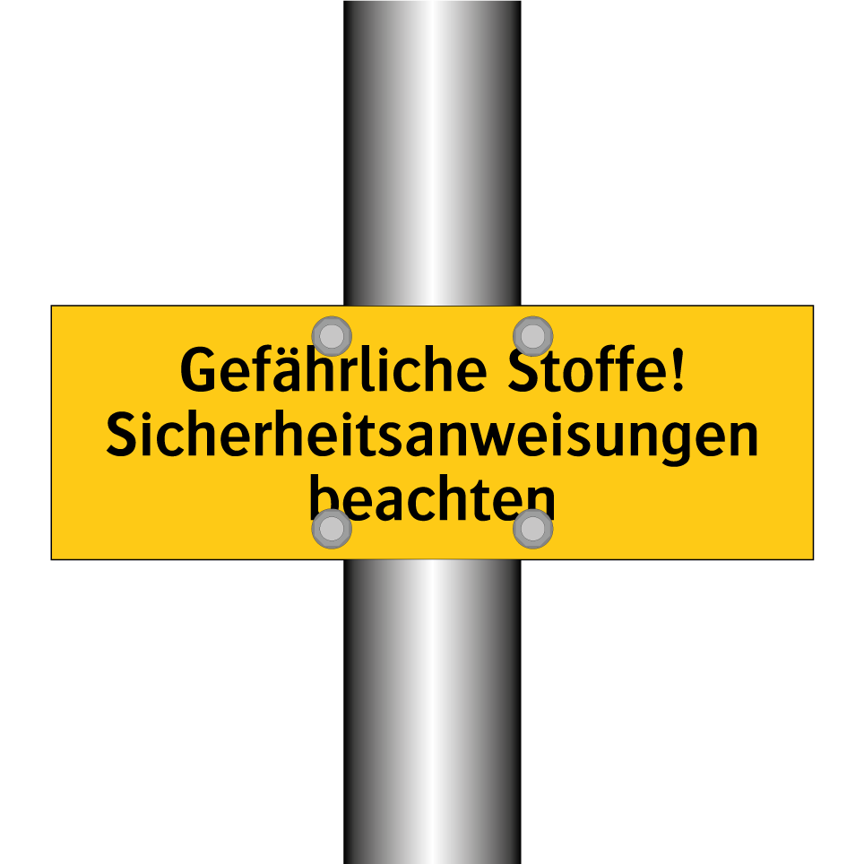 Gefährliche Stoffe! Sicherheitsanweisungen beachten