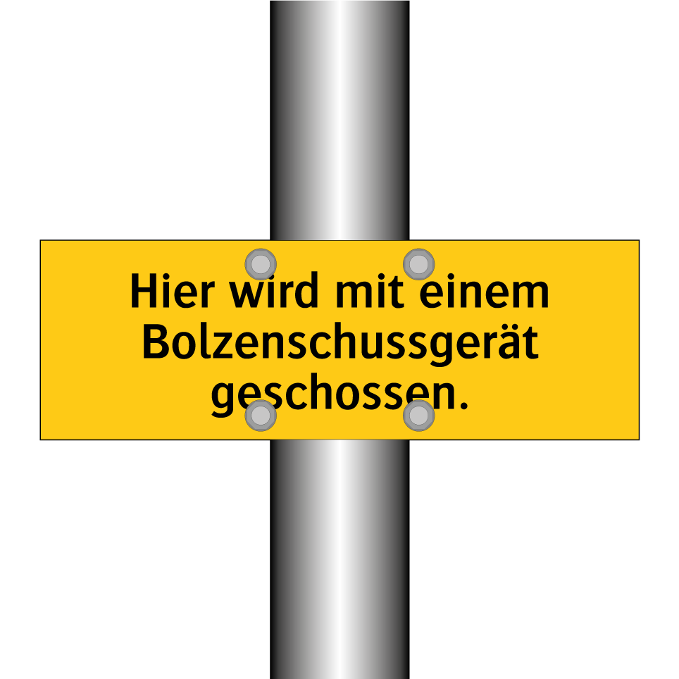 Hier wird mit einem Bolzenschussgerät geschossen.