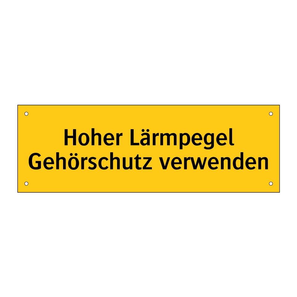 Hoher Lärmpegel Gehörschutz verwenden