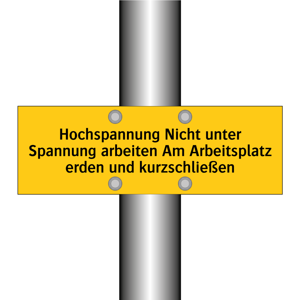 Hochspannung Nicht unter Spannung arbeiten Am Arbeitsplatz erden und kurzschließen