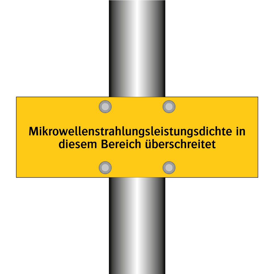 Mikrowellenstrahlungsleistungsdichte in diesem Bereich überschreitet