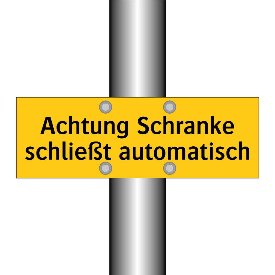 Achtung Schranke schließt automatisch