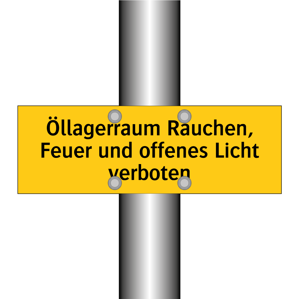 Öllagerraum Rauchen, Feuer und offenes Licht verboten