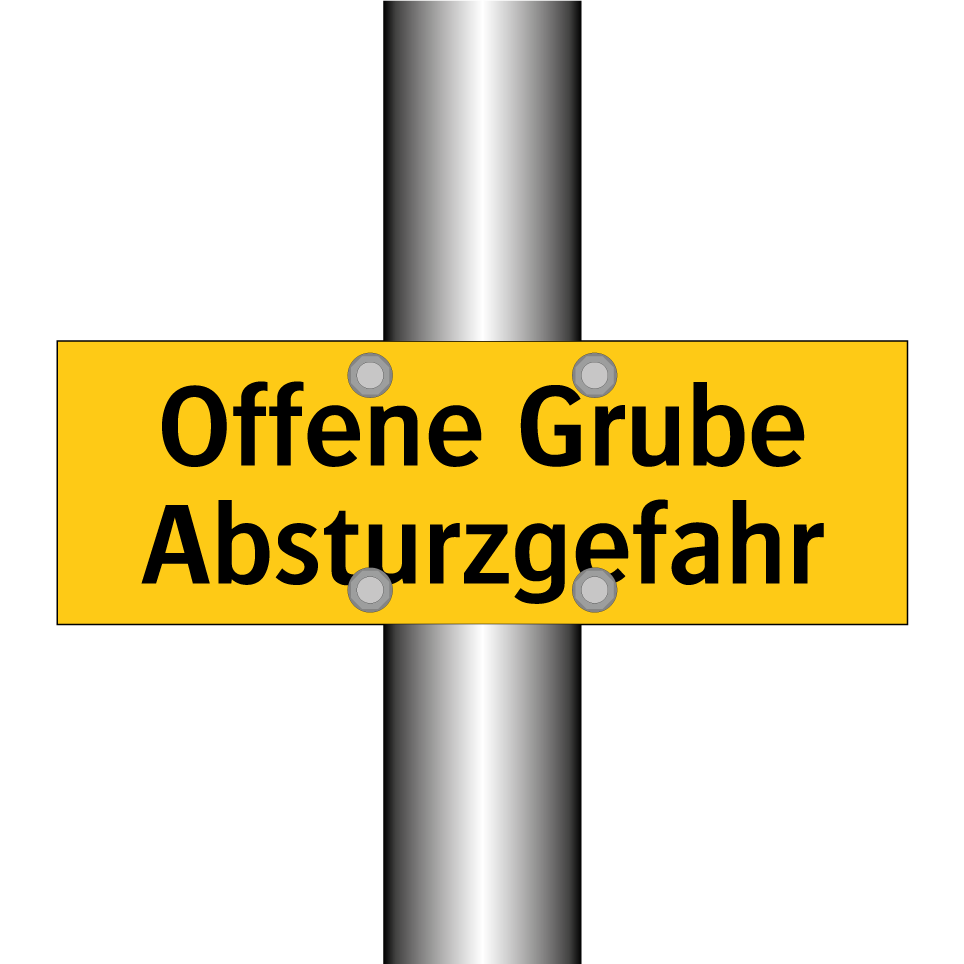 Offene Grube Absturzgefahr