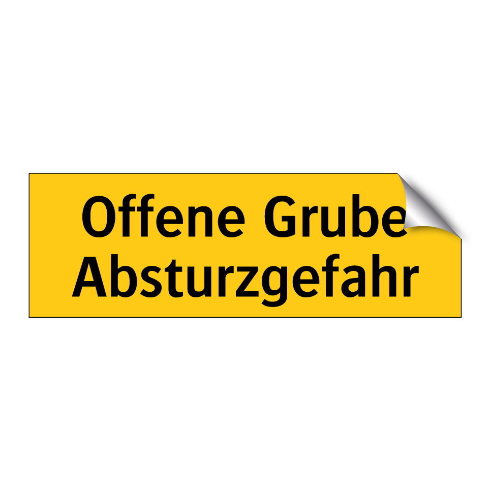 Offene Grube Absturzgefahr