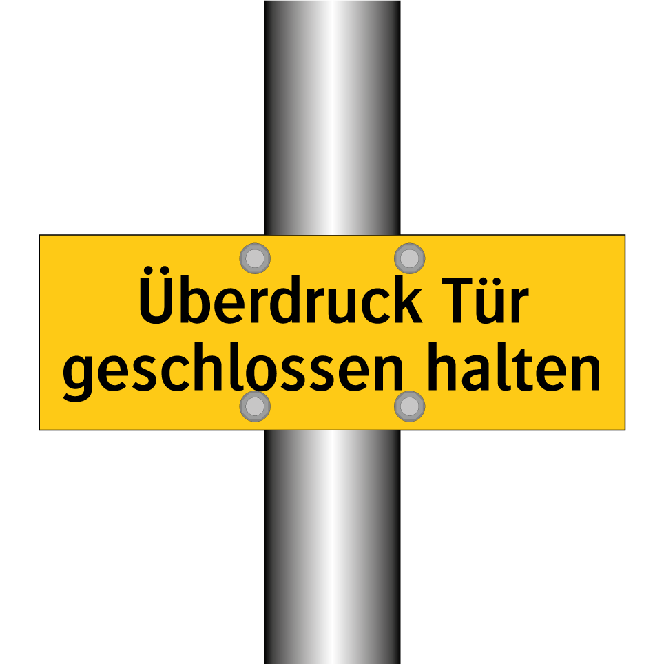 Überdruck Tür geschlossen halten
