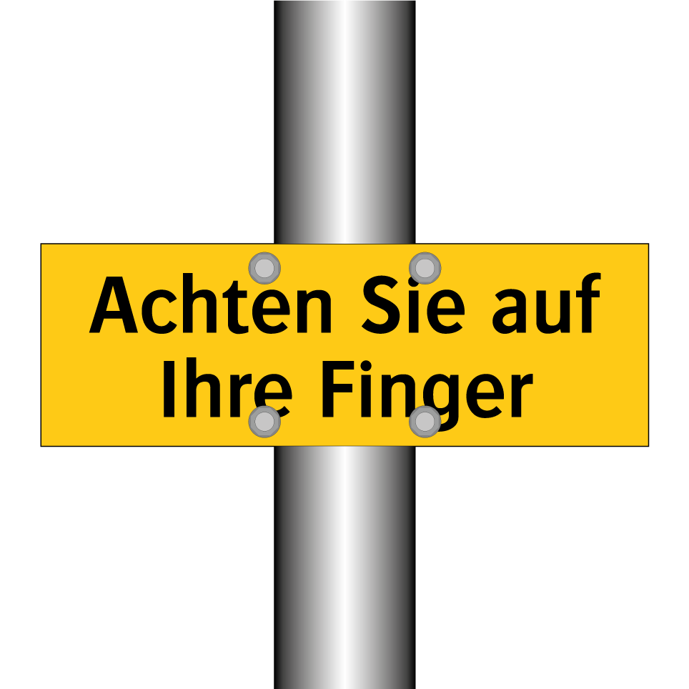 Achten Sie auf Ihre Finger