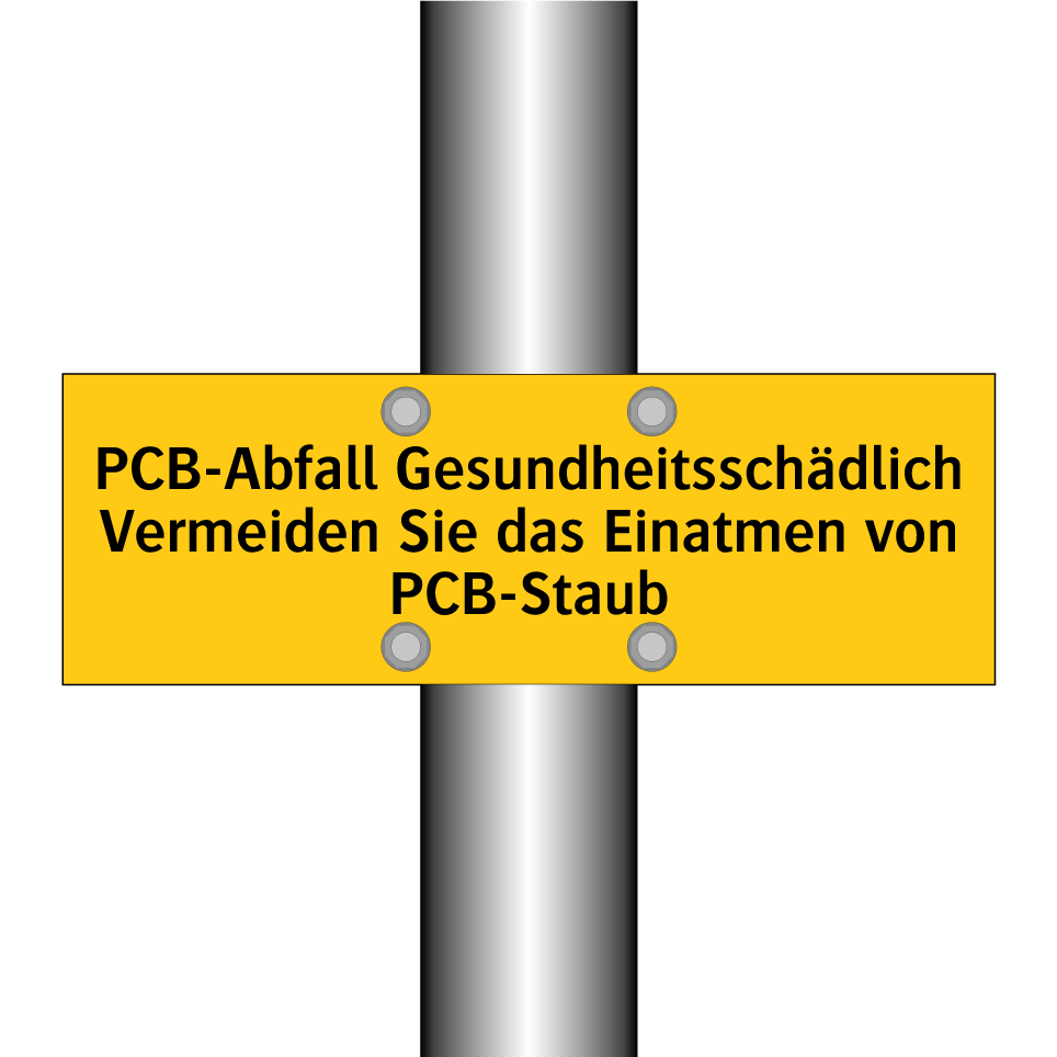 PCB-Abfall Gesundheitsschädlich Vermeiden Sie das Einatmen von PCB-Staub
