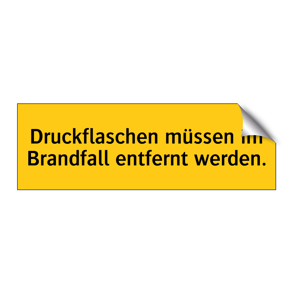 Druckflaschen müssen im Brandfall entfernt werden.