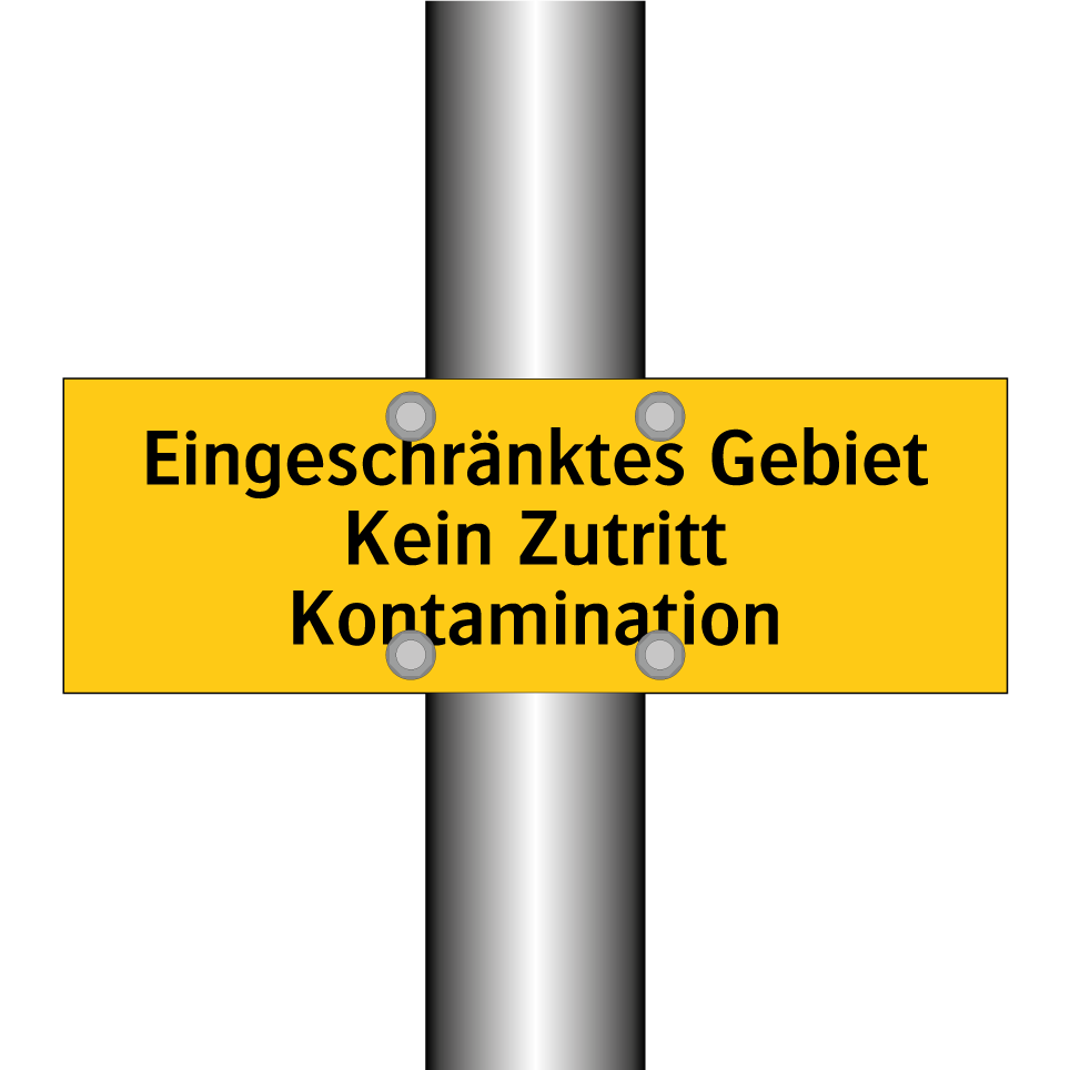 Eingeschränktes Gebiet Kein Zutritt Kontamination