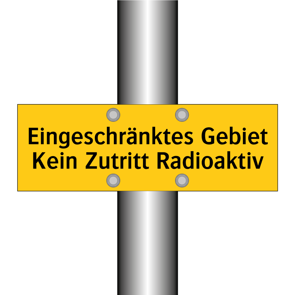 Eingeschränktes Gebiet Kein Zutritt Radioaktiv