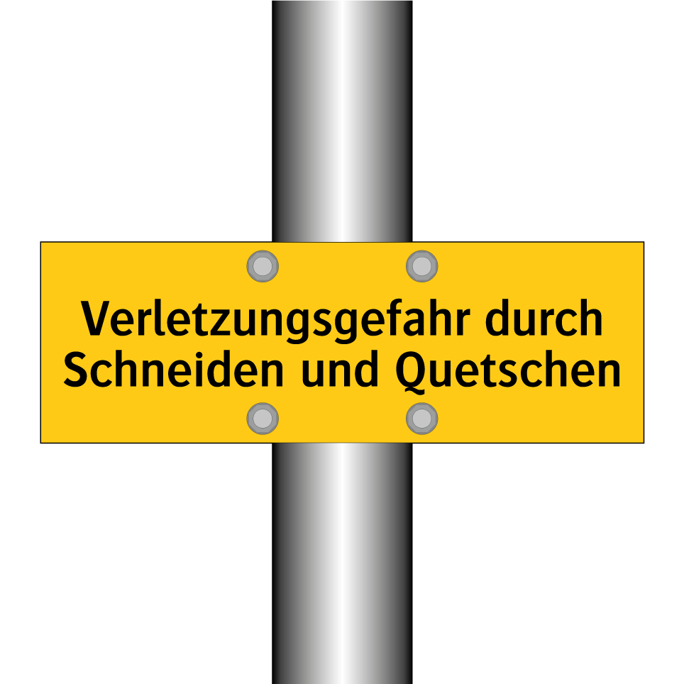 Verletzungsgefahr durch Schneiden und Quetschen