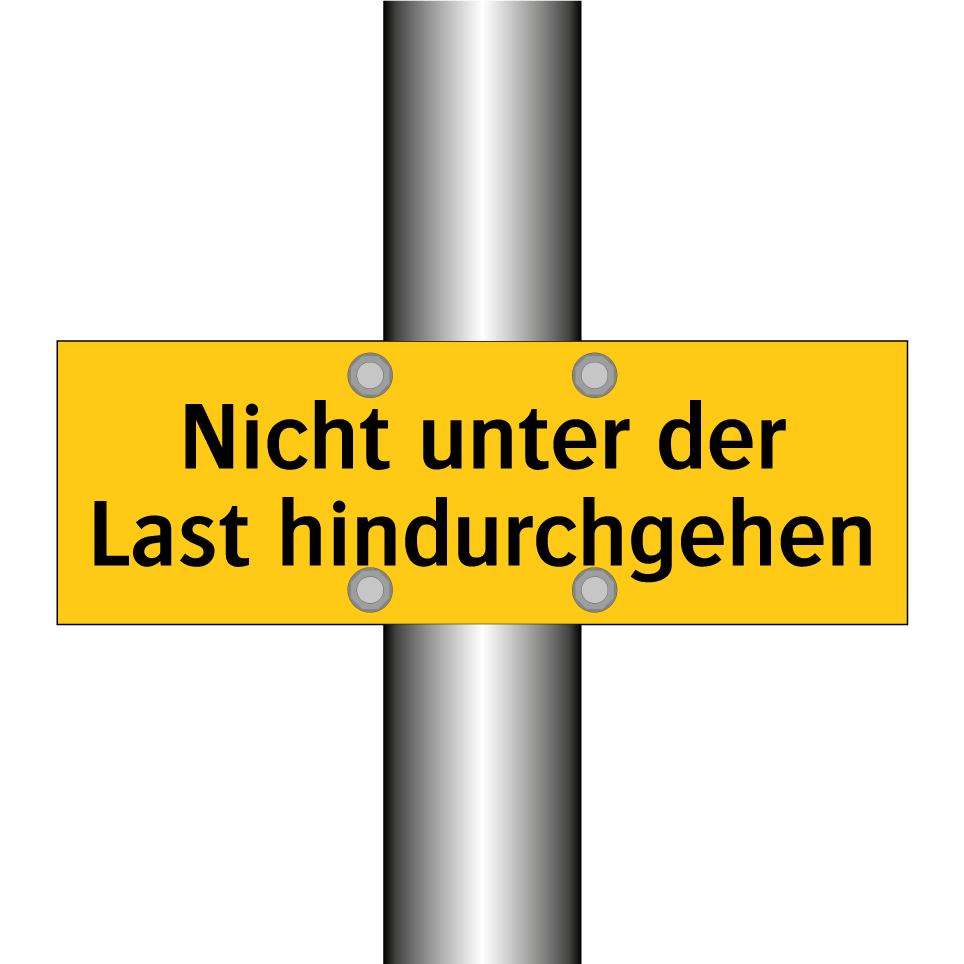 Nicht unter der Last hindurchgehen