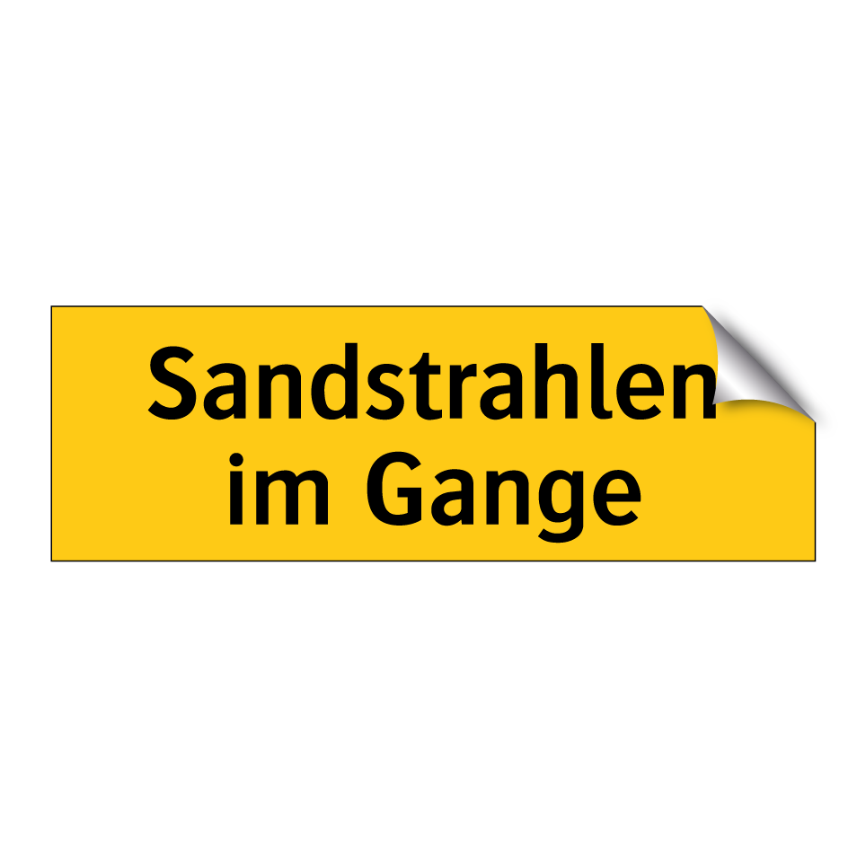 Sandstrahlen im Gange