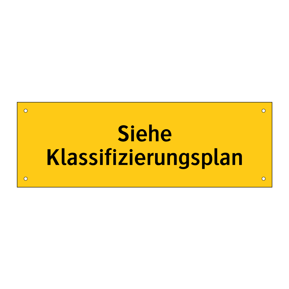 Siehe Klassifizierungsplan