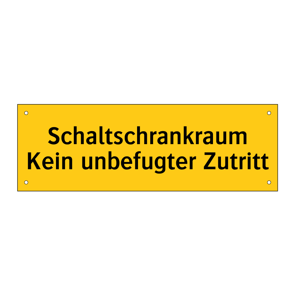 Schaltschrankraum Kein unbefugter Zutritt
