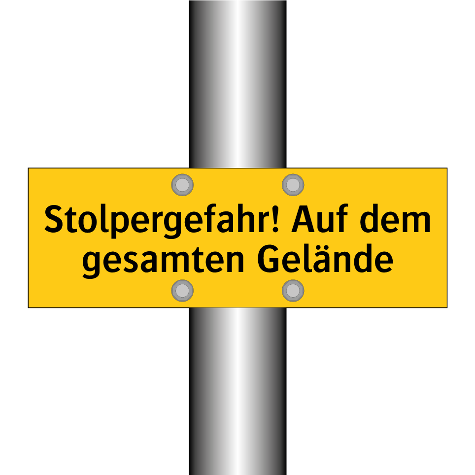 Stolpergefahr! Auf dem gesamten Gelände
