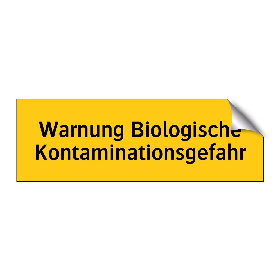 Warnung Biologische Kontaminationsgefahr
