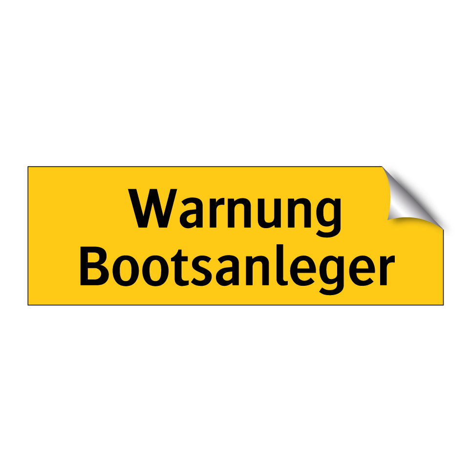 Warnung Bootsanleger